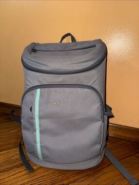 Gray Cooler Backpack with Mint Accent